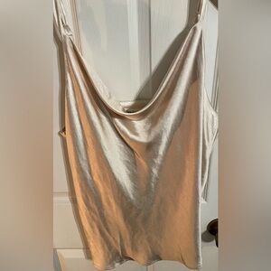 Impressions boutique cream satin tank